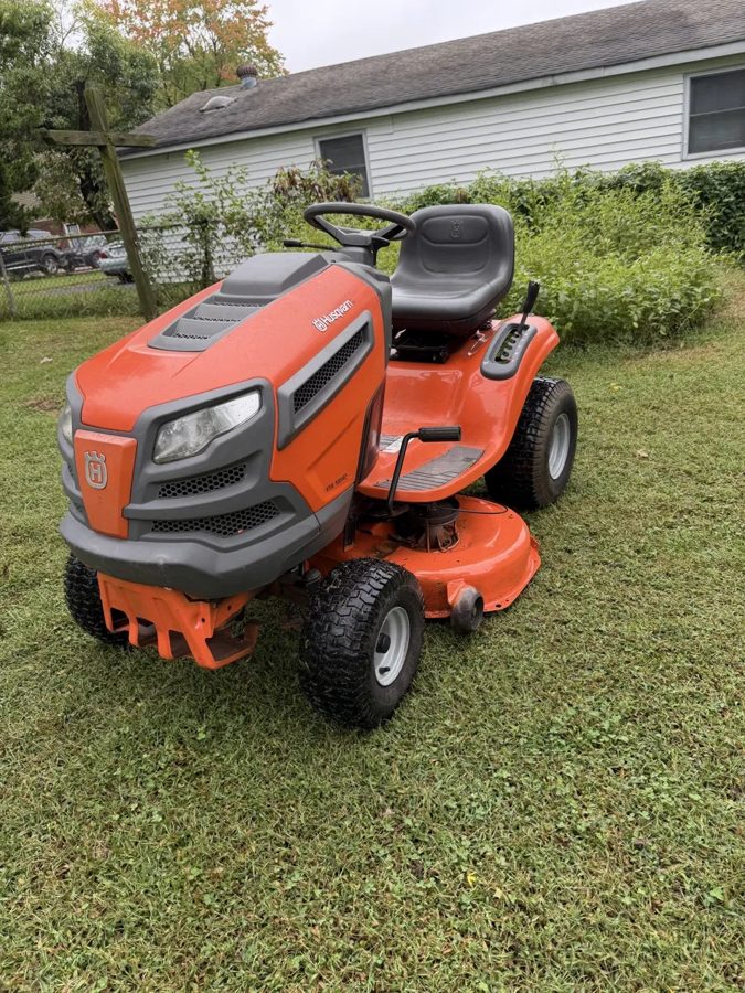 Husqvarna riding mower after a tune-up by Fired Up